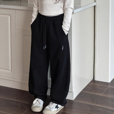 女童裤子春秋款新款卫裤女大童秋装休闲运动裤儿童女孩阔腿裤