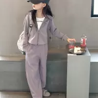 女童春秋款套装大童秋装新款洋气儿童秋季休闲运动外套两件套