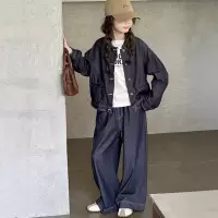 女童牛仔套装春秋装新款大儿童韩版洋气外套牛仔裤两件套秋季