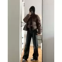 冬季羽绒棉服女短款小个子外套美式棉衣复古高级感棉袄炸街棒球服