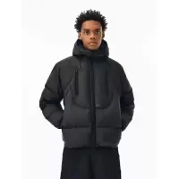 年双拉连帽立体短款情侣棉服冬季女新款宽松椰白色保暖外套男