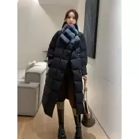 年新款女冬季过膝中长款保暖羽绒棉服翻领时尚轻奢柔软外套潮