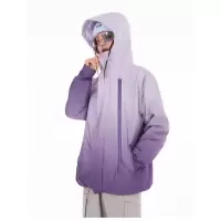 年新款春秋高级渐变双色冲锋男女同款运动防风登山外套