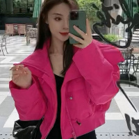 年韩版加厚棉衣短款宽松羽绒棉服女冬季面包服大翻领棉袄外套