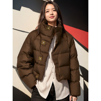 新款冬装女款咖色棉服外套小个子短款韩版加厚面包服棉衣棉服