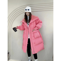 棉服女冬季中长款韩版时尚设计感棉衣过膝长款大翻领棉袄复古外套