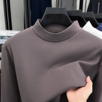 280克德绒半高领打底衫男秋冬新款休闲磨毛保暖男士卫衣