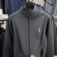 400克双面德绒夹克外套男秋冬新款立领拉链外穿卫衣男士开衫