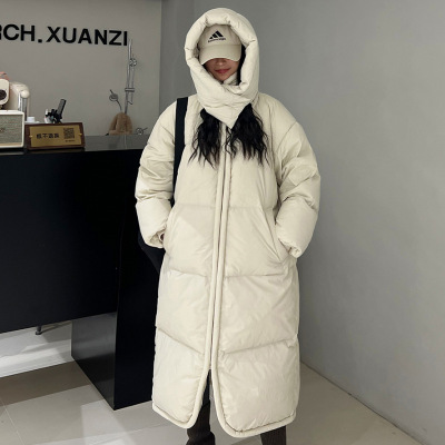 冬季泡芙柔软棉服女年新款中长款时尚过膝大被子宽松加厚外套