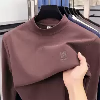 加厚320g德绒半高领卫衣男秋冬新款7A茉莉花香男士打底衫