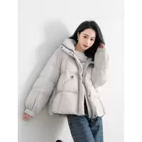 年冬新款轻奢云感泡芙设计感保暖连帽棉服女时尚短款加厚外套