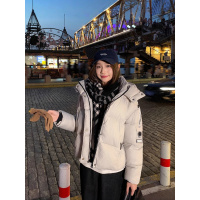 年新款时尚休闲运动百搭短款高级感棉服连帽宽松加厚棉衣INS