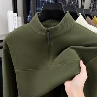 阳离子双面德绒卫衣男秋冬新款重磅拉链款高品质男士打底衫