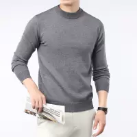 48支双股莱塞尔天丝绵羊毛衫男秋冬季精纺澳毛半高领加厚男士毛衣