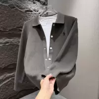 跨潮牌小马刺绣针织开衫男秋季新款翻领休闲长袖毛衣男士外套