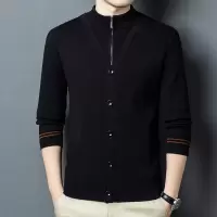 680g莱赛尔羊毛厚款针织开衫男冬季新款加厚保暖毛衣男士外套