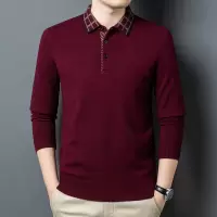 430克精仿男士羊毛衫秋冬季新款翻领加厚保暖舒适打底毛衣男