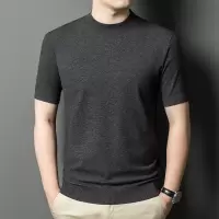 6羊毛精纺短袖男士针织衫春季新款可机洗半高领羊毛衫男