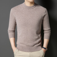 主推330克100%澳毛羊毛衫男秋冬新款半高领纯羊毛打底毛衣男