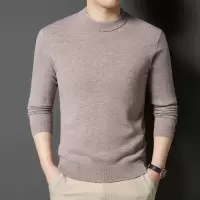 主推330克100%澳毛羊毛衫男秋冬新款半高领纯羊毛打底毛衣男