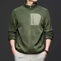 双面奥粒绒卫衣男外套秋冬季新款加厚立领拉链保暖户外休闲抓绒衣