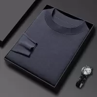 可机洗精纺100%纯羊毛男士毛衣秋冬新款半高领厚款打底羊毛衫