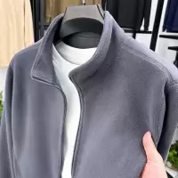 奥粒绒外套男秋冬新款立领拉链磨毛加厚保暖抓绒男士夹克