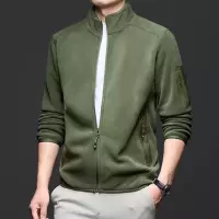 户外休闲抓绒衣男士外套秋冬季新款加厚立领拉链保暖奥粒绒卫衣男