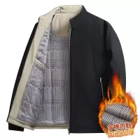 棉服男秋冬季新款加棉加厚棉衣中年商务休闲爸爸装立领外套男