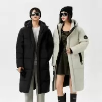 冬季新款百搭长款外衣情侣装白鸭绒外套羽绒服面包服加厚连帽男装