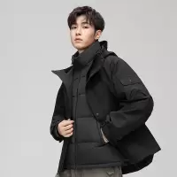 男装冬季时尚潮流可二开情侣男女同款户外羽绒服冲锋服三合一外套