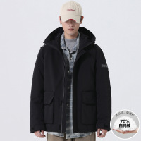 80白鸭绒羽绒服男士冬季新款宽松工装加厚保暖潮流有型休闲外套男