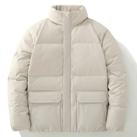 冬季新款男士羽绒服韩版潮流简约百搭立领加厚保暖面包服休闲外套