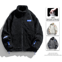 男士羽绒服冬季新款90白鸭绒加厚运动宽松羊羔毛情侣潮牌立领外套