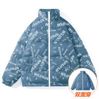 男装双面穿冬季羽绒服上衣情侣百搭宽松休闲立领潮牌男女时尚外套