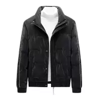 羽绒服男士新款冬季宽松潮流帅气白鸭绒男士立领潮牌简约男装外套