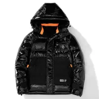 冬季新款羽绒服男士休闲百搭加厚保暖亮面连帽潮牌青年面包服外套