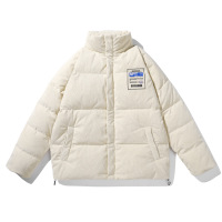 男装秋冬季ins港风羽绒服加厚连帽外套宽松潮流情侣装立领面包服