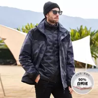 羽绒服新款男士韩版连帽冲锋衣情侣网红同款拼色时尚百搭羽绒外套