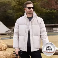 羽绒服男士秋冬季新款立领羽绒宽松加厚保暖白鸭绒青年潮流面包服
