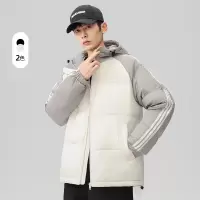 冬季潮牌情侣羽绒服连帽休闲时尚百搭加厚保暖宽松面包服男士外套