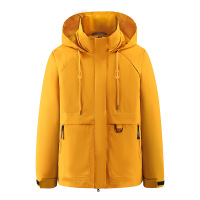 玫瑰刘亦菲同款羽绒服户外冲锋衣运动登山工装宽松连帽情侣外套男