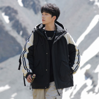 男士羽绒服冬季新款加厚连帽宽松休闲白鸭绒羽绒服户外潮流男外套