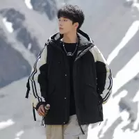 男士羽绒服冬季新款加厚连帽宽松休闲白鸭绒羽绒服户外潮流男外套