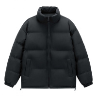 冬季新款棉衣男宽松加厚保暖棉服立领纯色面包服百搭棉袄男士外套