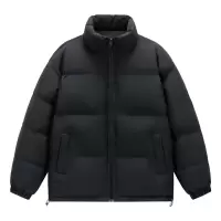 冬季新款棉衣男宽松加厚保暖棉服立领纯色面包服百搭棉袄男士外套