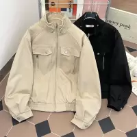 冬季新款立领棉衣男士PU皮夹克外套宽松加绒加厚男女同款百搭外套