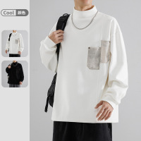 卫衣男半高领加绒保暖潮牌套头秋冬季韩版潮流内搭外穿长袖卫衣