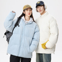 日系情侣款立领棉服男冬季新款加厚潮牌棉衣保暖面包服外套男休闲