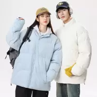 日系情侣款立领棉服男冬季新款加厚潮牌棉衣保暖面包服外套男休闲